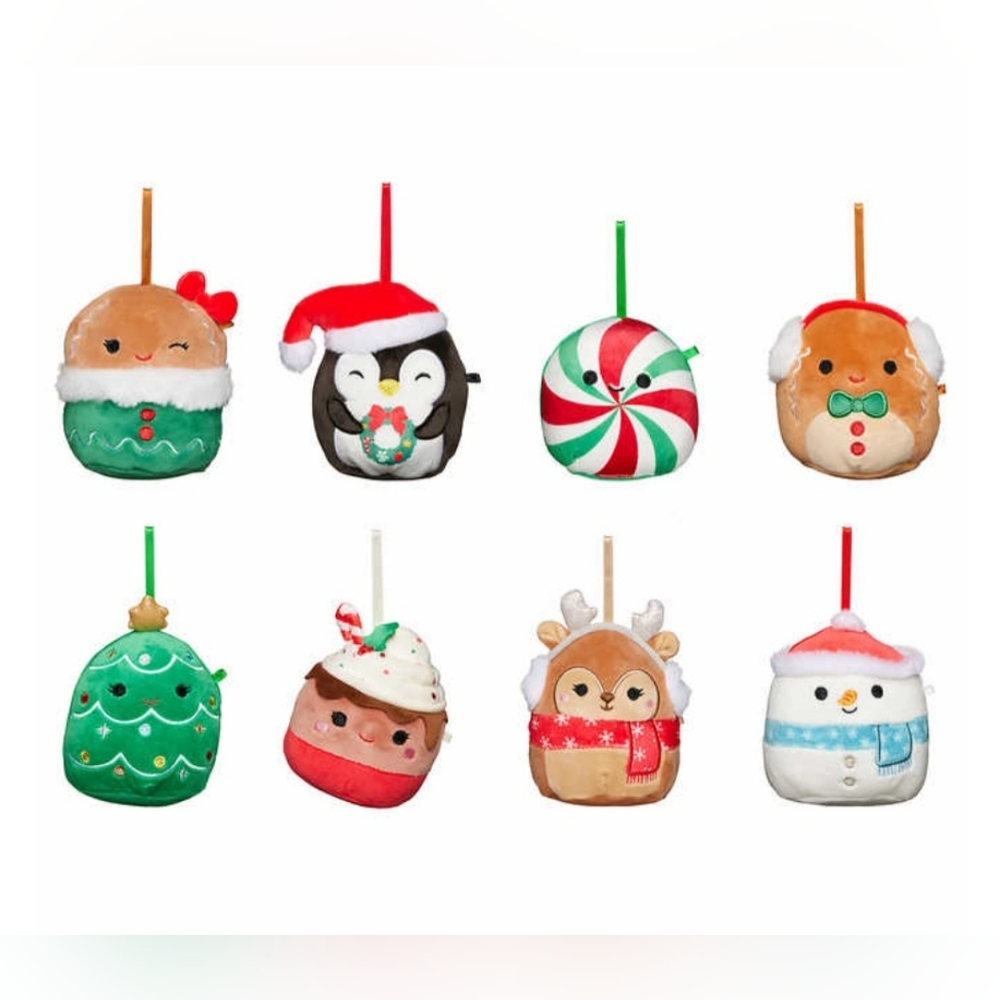 Squishmallow 4in  Christmas ornaments